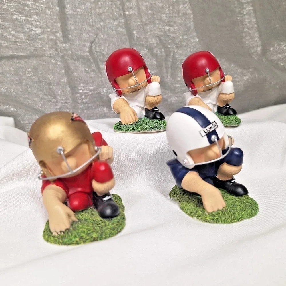 Vintage Kiwi Collection Tailgaters The Linemen‎ Football Figurines Lot of 4